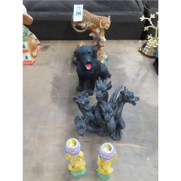 Tiger, Dog and Dragon Figurines