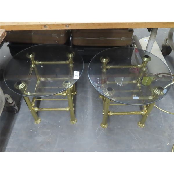 Glass End Tables (2)