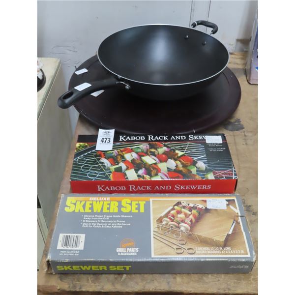 Kabob and Skewers Sets, Pan, Rotaing Table Top