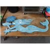 Image 1 : Mermaid and Sun Blue Hand Painted Wall Décor