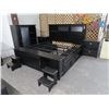 Image 1 : Black King Bed, Wardrobe, Nightstands, Steps Set