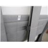 Image 2 : Grey Cloth Tufted Full Bed and Storage Ottoman