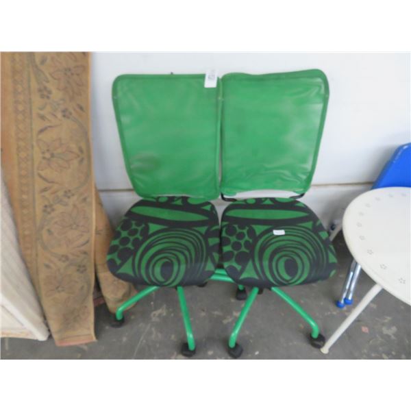 Green Secretarial Chairs (2)