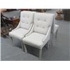 Image 2 : Contemporary Tufted Grey Cloth Chairs (4)