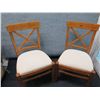 Image 2 : Qty 2 Pottery Barn Wooden Chairs w/ Upholstered Seats 19"x16"x36"H