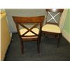 Image 7 : Qty 2 Pottery Barn Wooden Chairs w/ Upholstered Seats