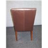 Image 6 : Upholstered Armchair w/ Wooden Legs by Outlook International 26" x 18" x 40"H