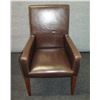 Image 1 : Upholstered Armchair w/ Wooden Legs by Outlook International 26" x 18" x 40"H