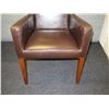 Image 4 : Upholstered Armchair w/ Wooden Legs by Outlook International 26" x 18" x 40"H