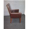 Image 5 : Upholstered Armchair w/ Wooden Legs by Outlook International 26" x 18" x 40"H