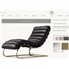 Image 12 : Restoration Hardware Leather Chair, 23½"W x 45¼"D x 33¾"H, Seat Ht 18"