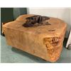 Image 3 : Wooden Tree Trunk Table w/ Live Edge Center 37"x15"x35"H