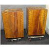 Image 1 : Qty 2 Wooden End Tables/Stands (damaged) 20"x20"x32"