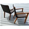 Image 3 : Qty 2 Janus et Cie Quinta Woven Armchairs w/ Teak Frame 22" x 18" x 38"H