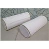 Image 1 : Qty 2 Cylinder Bolster Pillows w/ Removable Zippered Covers 9" Dia, 21"H