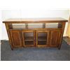 Image 2 : Wooden Sideboard w/ Shelving and Cabinets 62" x 17" x 36"H