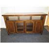 Image 2 : Wooden Sideboard w/ Shelving and Cabinets 62" x 17" x 36"H