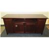Image 1 : Pottery Barn Wooden Sideboard w/ Shelving, Cabinet, Drawers & Side Cabinets 66"x22"32"H