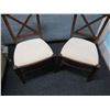 Image 2 : Qty 2 Pottery Barn Wooden Chairs w/ Upholstered Seats