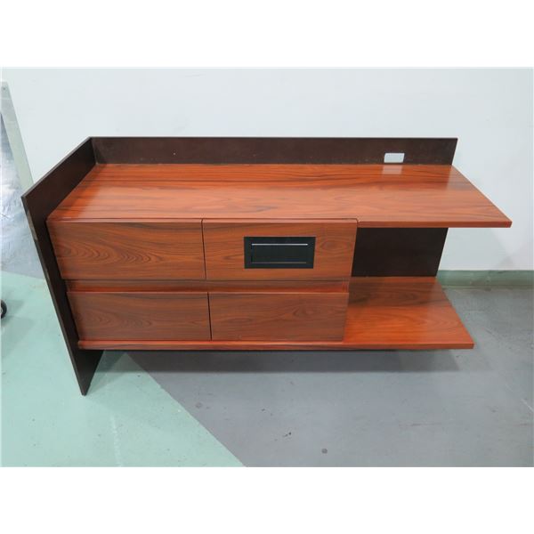 Wooden Desk Component w/ 4 Drawers 54" x 18" x 30"H