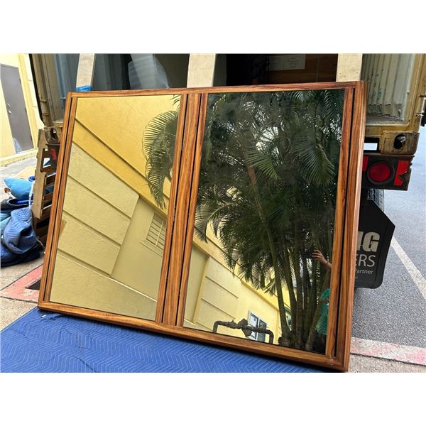 Large Framed Mirrored Headboard 78" x 60"H x 3.25" (Full Height w/ Posts 96")