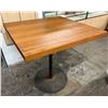 Image 1 : Teak Counter-Height Table w/ Metal Base 36" x 36" x 36"H