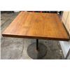 Image 2 : Teak Counter-Height Table w/ Metal Base 36" x 36" x 36"H