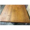 Image 5 : Teak Counter-Height Table w/ Metal Base 36" x 36" x 36"H