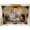 Image 1 : G. A. Elkow Renaissance Scene Oil Painting - 43L x 30W