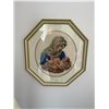 Image 1 : Madonna & Child Needlepoint Octagon Frame 18 x18