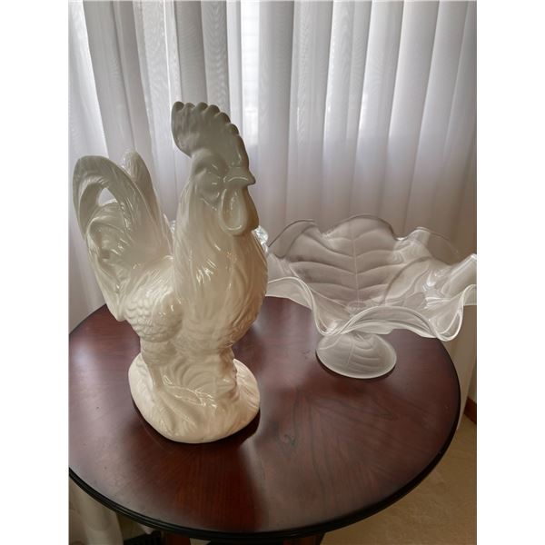 Chicken Table Centrepeice with Crystal Candy Dishes