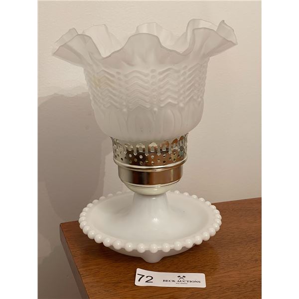 Milk Glass Bedroom Lamp - 9T