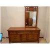 Image 1 : Beautiful Dresser with Mirror - 64L x 19D x 76T