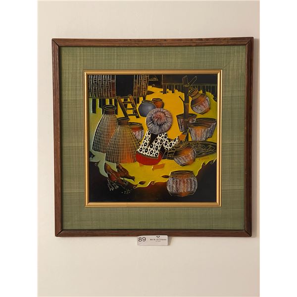 Vintage Framed Tile Art