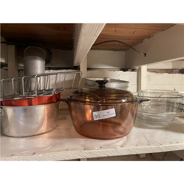 Glassware Devils Food Cake Tins and Assorted Cookingware