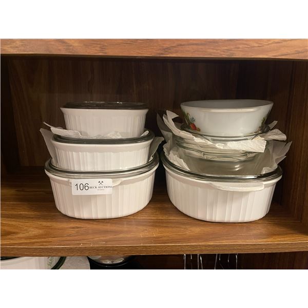 Assorted Casserole Dishes Glass Lids
