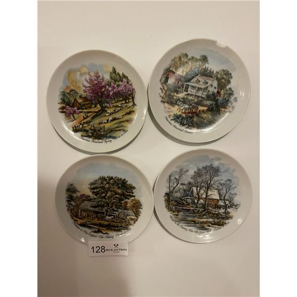 Currier & Ives Decorative Plate Collection Homestead Collection 1 has large chip. 6 Inch