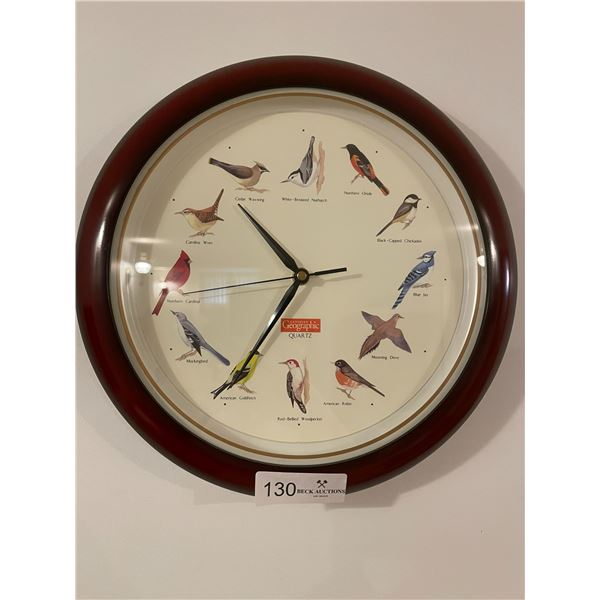 Bird Clock Canadian Geogrpahic Musical 13.5 Inch