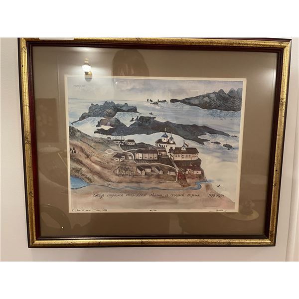 Silkscreen Print #48/55 Kodiak Russian Colony 1498