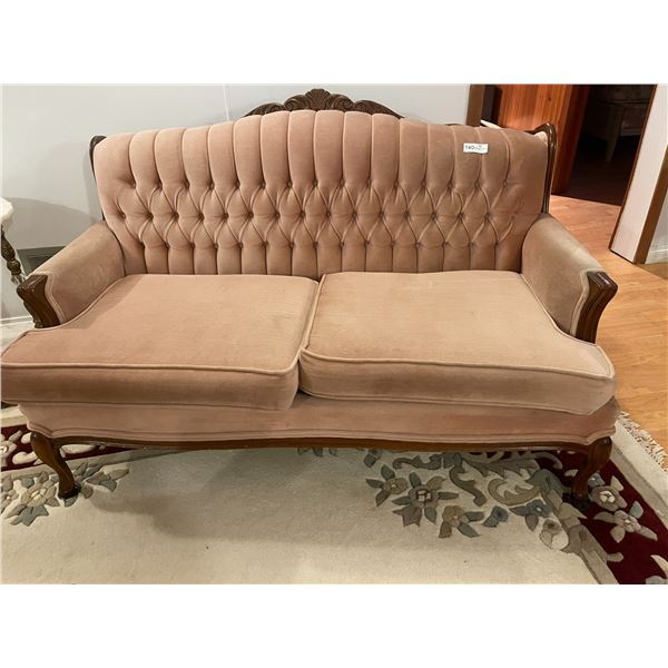 Dusty Rose Loveseat 56L x 28D x 34T