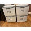Image 1 : Plastic Filing Cabinets WIth Keys Pair
