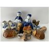 Image 1 : Collection of Small Figurines Including Red Rose Tea / Wade Whimsies  , Small chip on birds wing