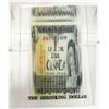 Image 1 : Folded One Dollar Bill in Resin  "The Shrinking Dollar"