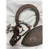 Image 3 : Antique Iron (no handle)  , horse shoe and small trap