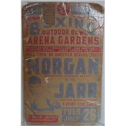 1937 K.O. Morgan V. Jarr Boxing Poster