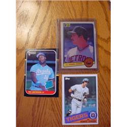 Bo Jackson Rookie Baseball Card + 2