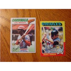 Lou Brock & Brook Robinson Card