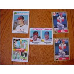 Lot of 5 Baseball Cards Pete Rose +