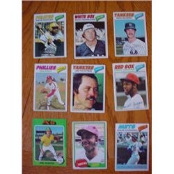 Lot of 9 Baseball Cards