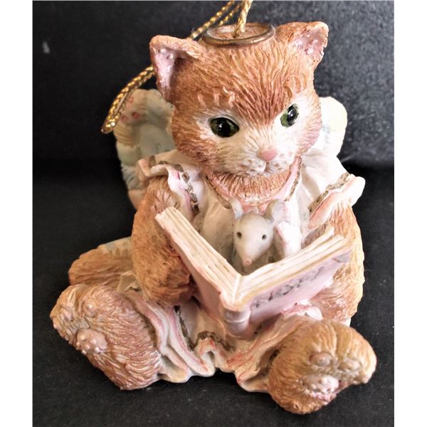 Calico Kittens "Kitten Angel Reading Book" Ornament 1993 - In Box